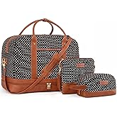 Weekender Bag for Women Canvas Overnight Bag Large Travel Tote Bag Carry on Shoulder Duffle Bag With Shoe Compartment,Perfect for Travel/Daily Use/Birthday Gift …