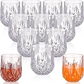 Suclain 12 Pcs Acrylic Stemless Wine Glasses 12 oz Reusable Plastic Bar Glasses Unbreakable Drinkware Acrylic Whiskey Wine Cup for Pool Wedding Outdoor Party