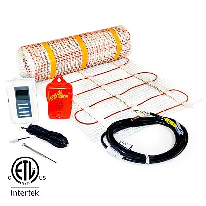 84 Sq Ft 120 Volt Ceramic Stone Tile Electric Floor Heating Kit W Honeywell Floor Thermostat And Installation Alarm 56 0 Ft X 1 5 Ft Other