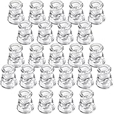 IYOUYA Clear Glass Candlestick Holders 24PCS, 2.1" H Taper Candle Holders Bulk for Pillar Candles, Taper Candles, Glass Candle Holders for Wedding, Party&Festival
