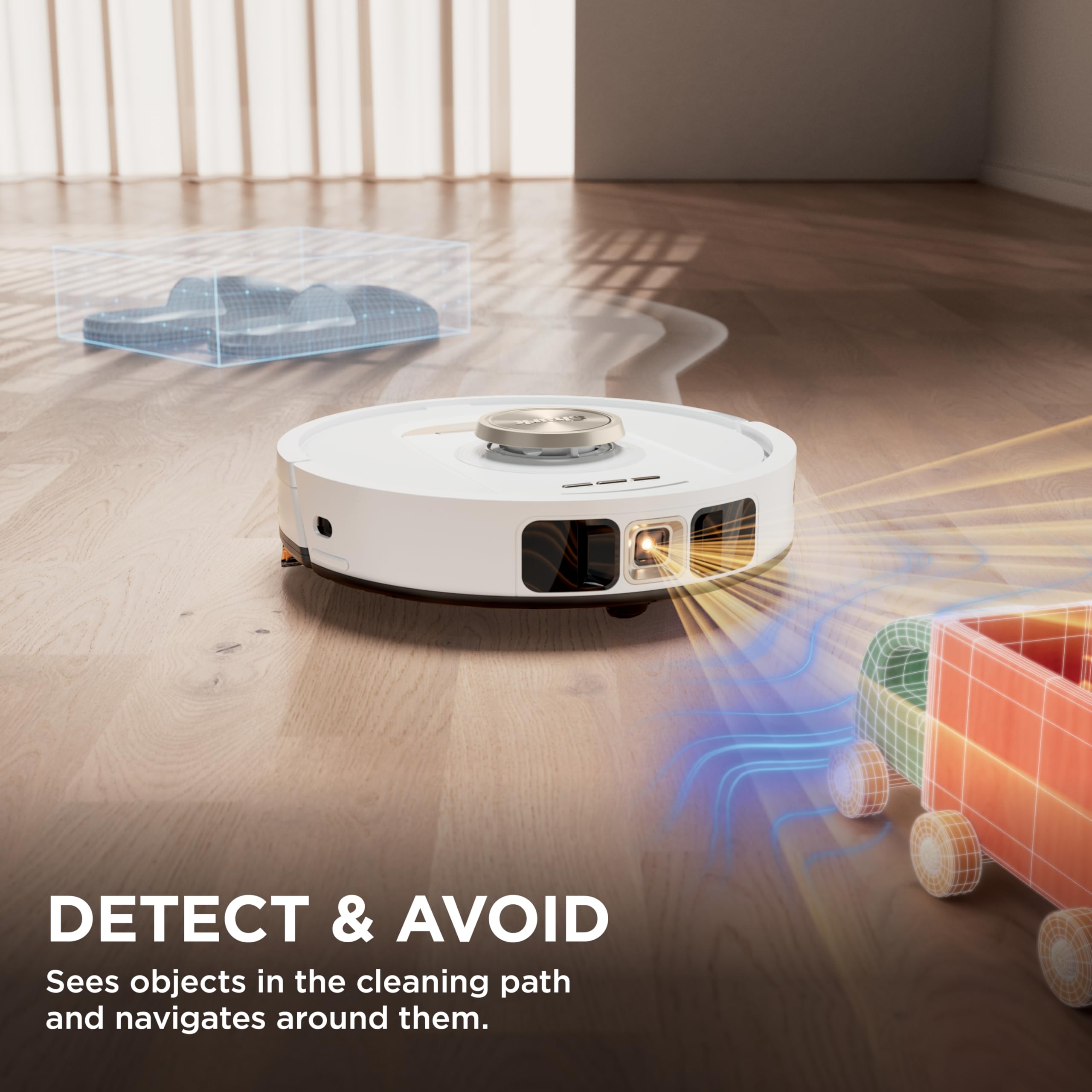 Shark Stratos 2-in-1 Robot Vacuum & Mop with 25+ Hands-Free Features & NeverTouch Self-Cleaning Base, Precision Mapping, Autolift Technology, HEPA Filtration, Edge Detect, AV2700ZE, White