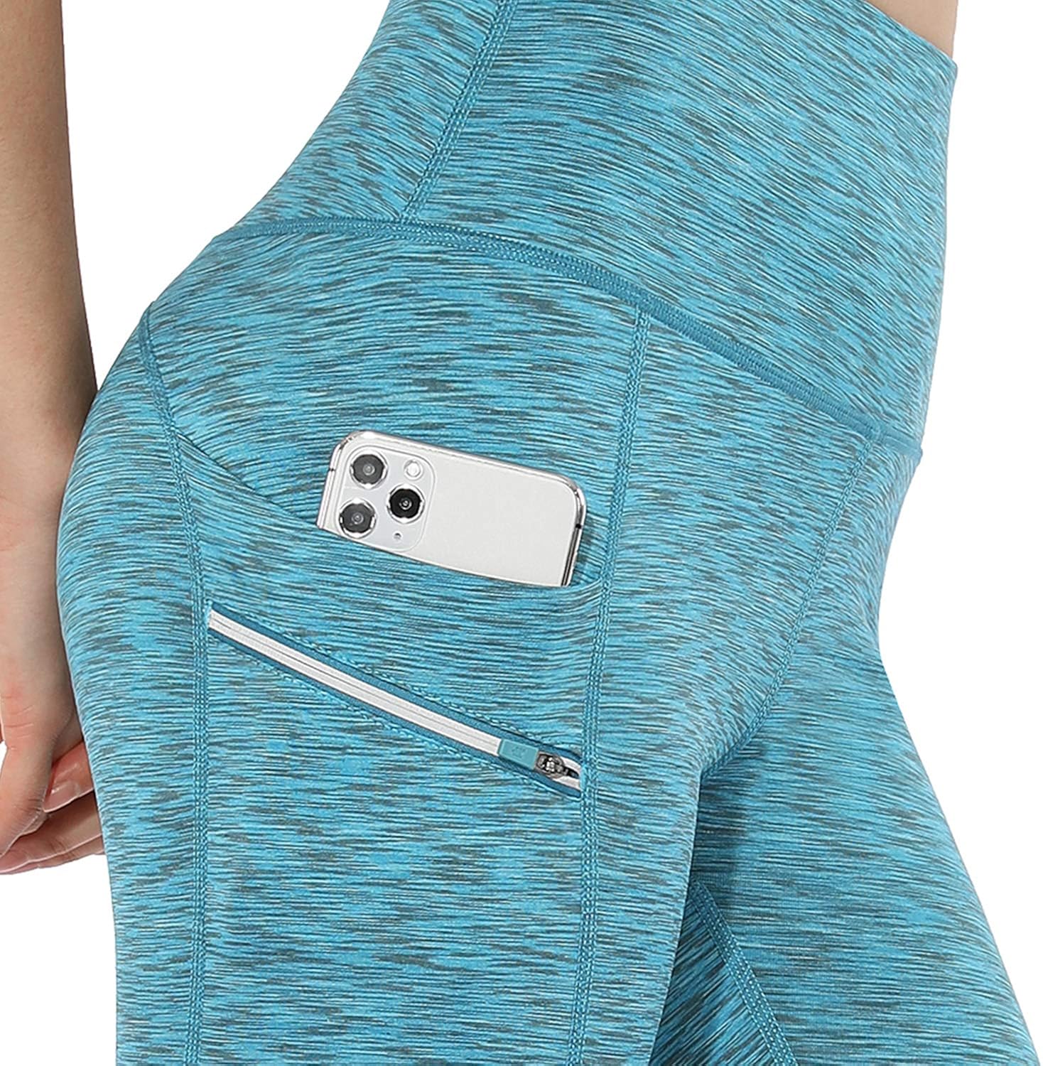 ODODOS Women's High Waisted Full-Length Dual Pockets Workout Leggings, Yoga Running Gym Athletic Leggings: Clothing