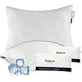Bedsure Memory Foam Pillows Queen Size, Set of 2, Adjustable Firm Bed Pillows for Sleeping, Cooling Dual-Sided Design, Rayon Derived from Bamboo Pillowcases for Side, Back, Stomach Hot Sleepers