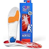 CURREX AcePro, Arch Support Insoles for Tennis, Volleyball, Racquetball, Net Sports, Increase Performance & Agility, Court Based Sports Inserts for Men & Women (Low Arch, Medium)