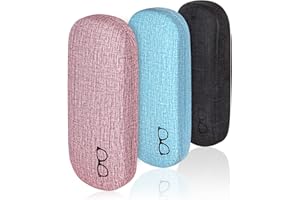 RayLove 3-Pack Hard Shell Eyeglasses Case Large Reading Glasses Hard Case