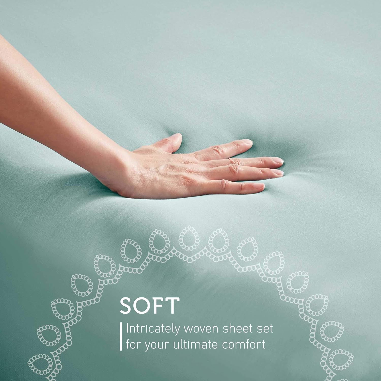 Hyde Lane 400TC Teal King Size Fitted Sheet Only | 100% Cotton Stretch Fitted Sheet | Fits Mattress Up to 14 Inches with Deep Pocket | Soft & Durable - Shrink & Pilling Proof: Home & Kitchen