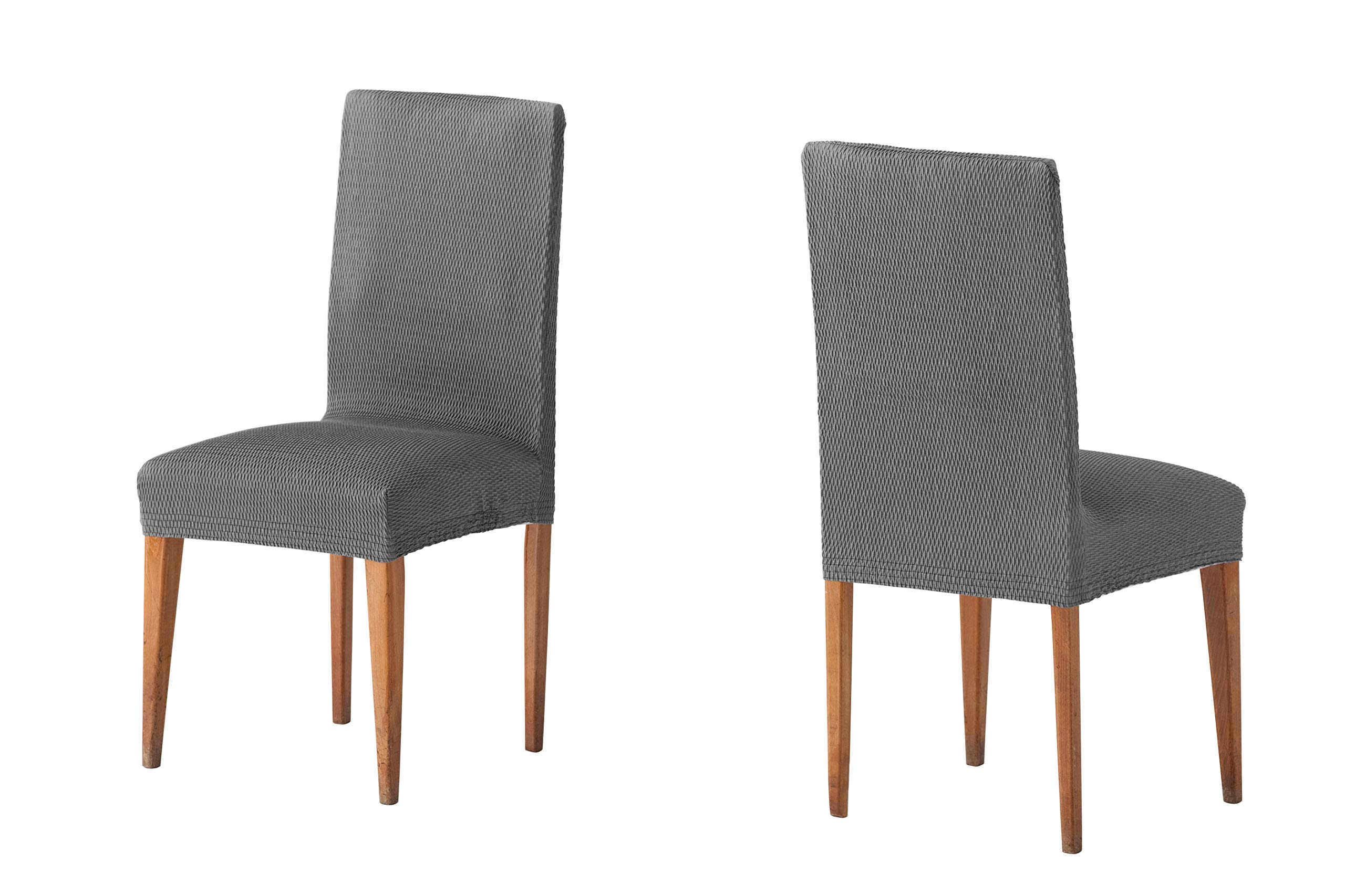 Martina Home Chair Cover with Backrest 24 x 30 x 6 cm Grey, 2 Units