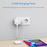 Mscien UK to EU Travel Plug Adapter USB C 2 USB A Ports Germany France Spain view 7