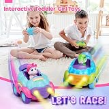 Lehoo Castle Unicorn RC Car for Kids Lights Music 2 3 Year Old Girls view 3