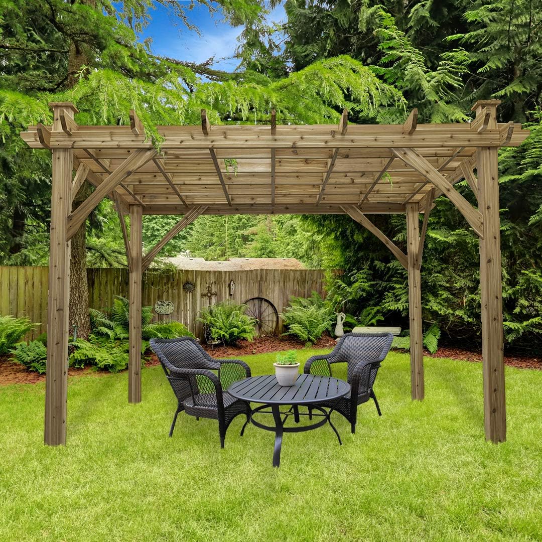 Comfortable Cedarshed The Okanagan 10 X 12 Cedar Pergola Garden Outdoor Manufacturers Direct Supply Agallasgastrofood Com