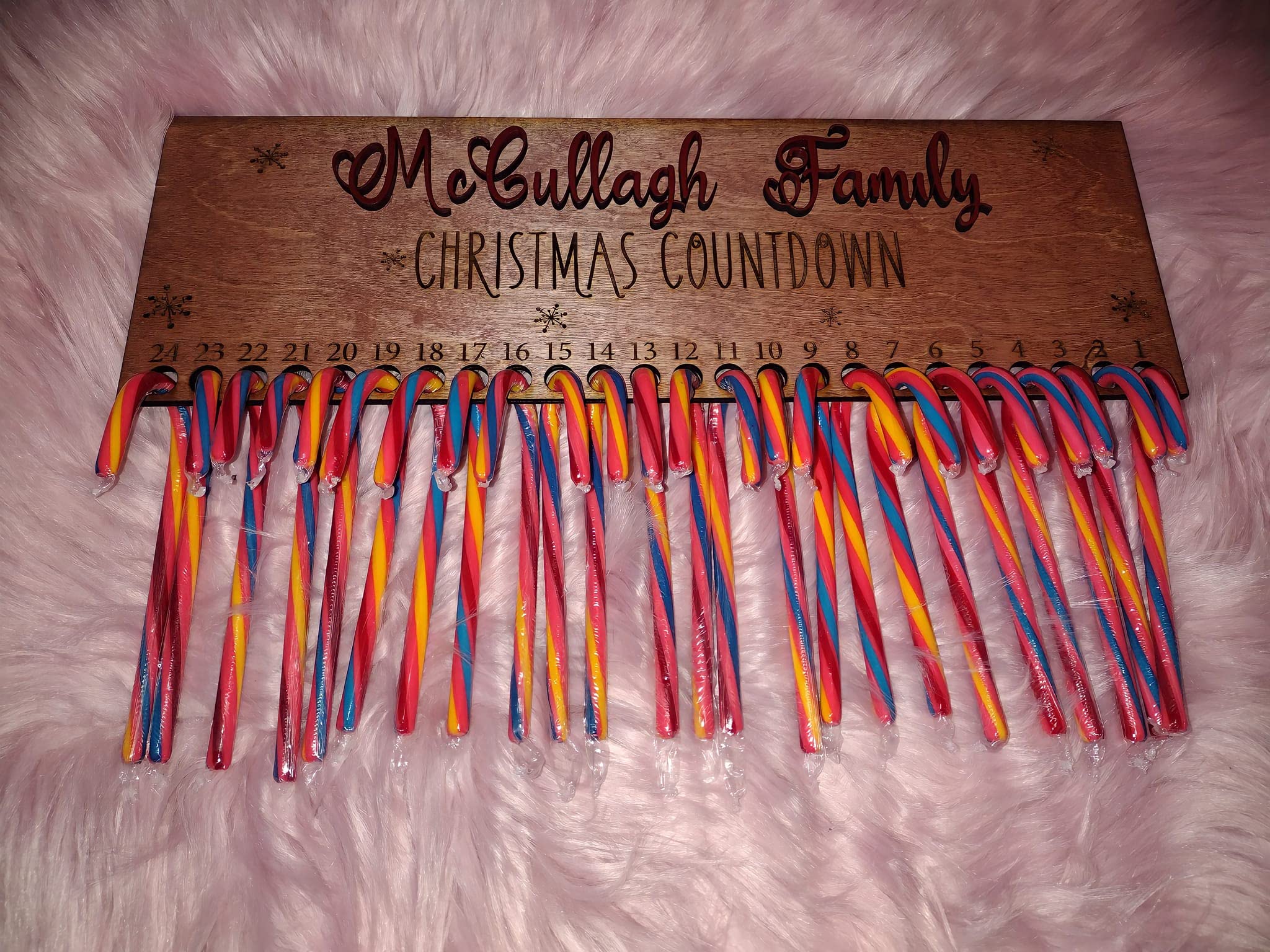Christmas Advent Calendar - Personalised Candy Cane