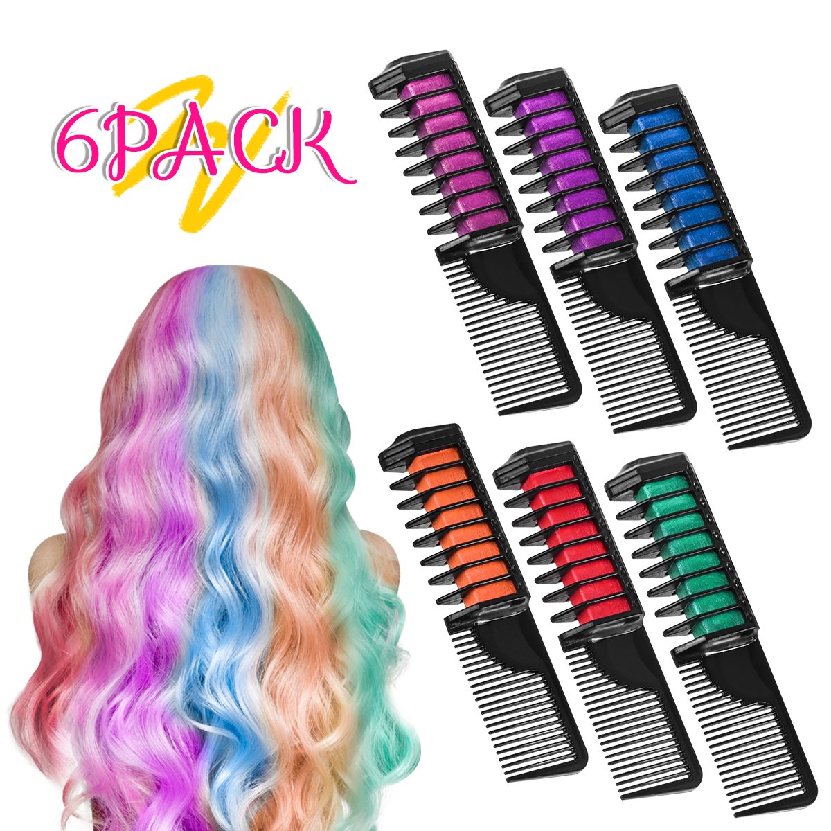Buy Hair Chalk Temporary Hair Chalk Comb Non Toxic Washable Hair