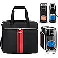 LEFOR·Z Coffee Maker Travel Bag Compatible with Keurig K-Slim/K-Express/K-Iced/Ninja PB051/PB041ST,Single Serve Coffee Brewer Carrying Case with Multiple Pockets for K-Cup Pods(Bag Only)