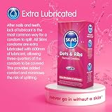 Skins Dots & Ribs Condoms 4 Pack - Ribbed Dotted Latex Free Pleasure view 2