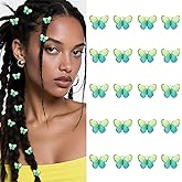 YISSION 20 Pcs Mini Butterfly Hair Clips Cute Hair Pins Small Butterfly Clips Wedding Hair Barrettes Bridal Hair Accessories for Girls Women (Gradient Green)