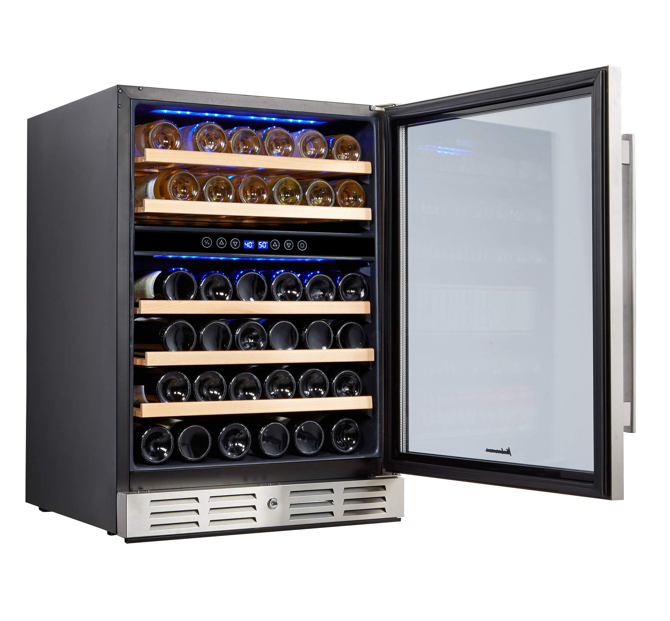 Kalamera 24'' Wine refrigerator 46 Bottle Dual Zone Builtin and