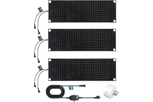 Mxmoonfree Heated Snow Melting Mat for Outdoor Stairs 25 cm × 76 cm – Non-Slip Rubber, WiFi Smart Control, GFCI Safety Plug, 