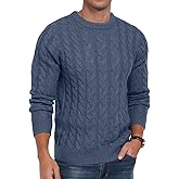 Askdeer Men's Cable Knit Chunky Warm Pullover Sweater Sweater