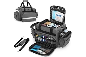 Damero Medical Trauma Bag, Medical Supplies Bag Empty with Detachable Dividers, Ideal for Nurse, Physical Therapists, Doctors