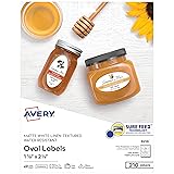 Avery Printable Blank Oval Labels, 1-1/8" x