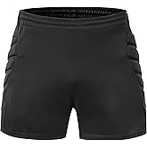 Linkidea Soccer Goalie Shorts, Padded Moisture Wicking Soccer Goalkeeper Shorts for Kids/Youth Use (Size XS) Black, X-Small