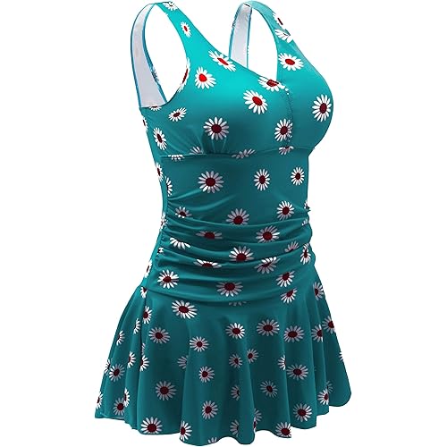 AONTUS Women's One Piece Plus Size Swimsuits Tummy Control Swimwear Bathing Suits