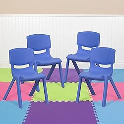 Flash Furniture Whitney Blue Plastic Stackable