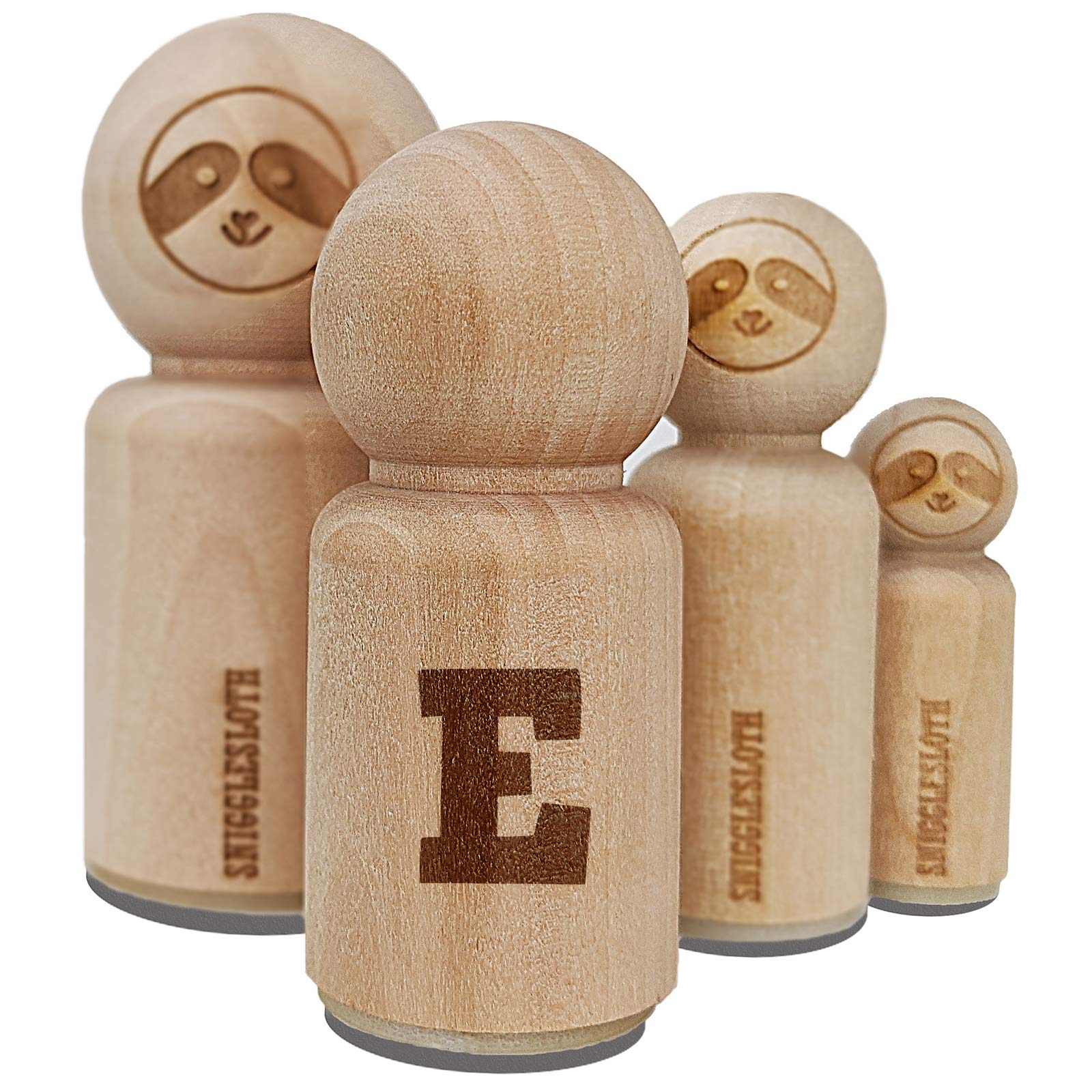 Fun Bold Font Letters and Numbers Rubber Stamp for