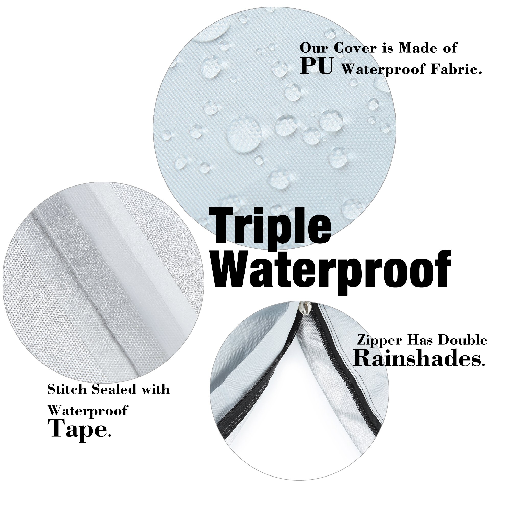 Himal 4 Passenger 400D Waterproof Sunproof Golf cart Cover roof 80" L