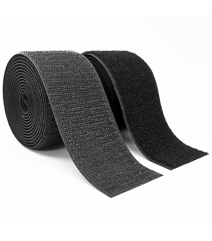 Cinta De Gancho Y Bucle (Velcro®) Negra - 6 Pulgadas De Ancho X 12 Pulgadas Largo - Tipo Coser