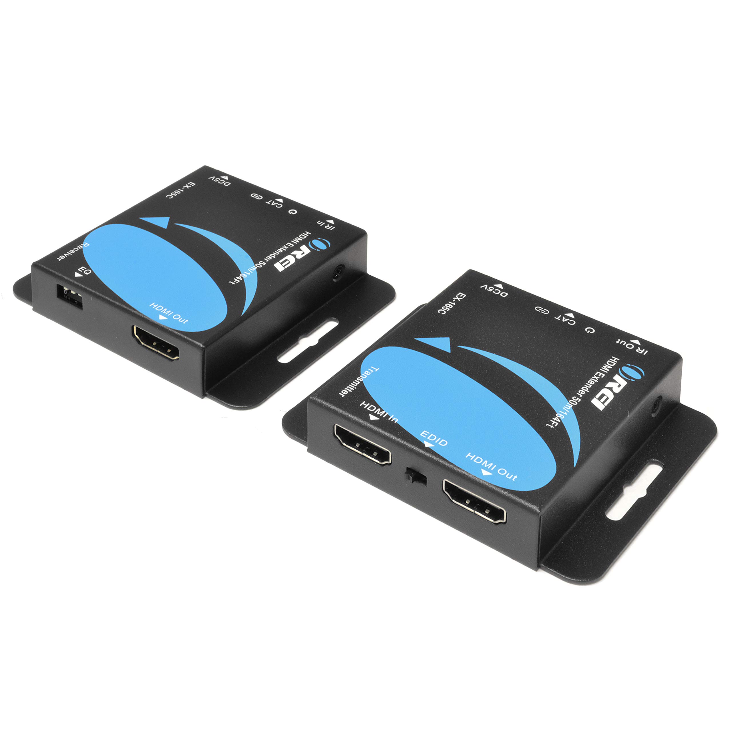 OREI 164-Feet HDMI Extender Over Single CAT5e/CAT6 up to 1080p, Full HD, Loop Out Option, with IR (EX-165C)