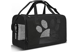 Cat Carrier, Dog Pet Carrier for Small Medium Cats Puppies up to 12 Lbs, Airline Approved Carrier Soft Sided, Collapsible Travel Cat Carrier - MIYCOO