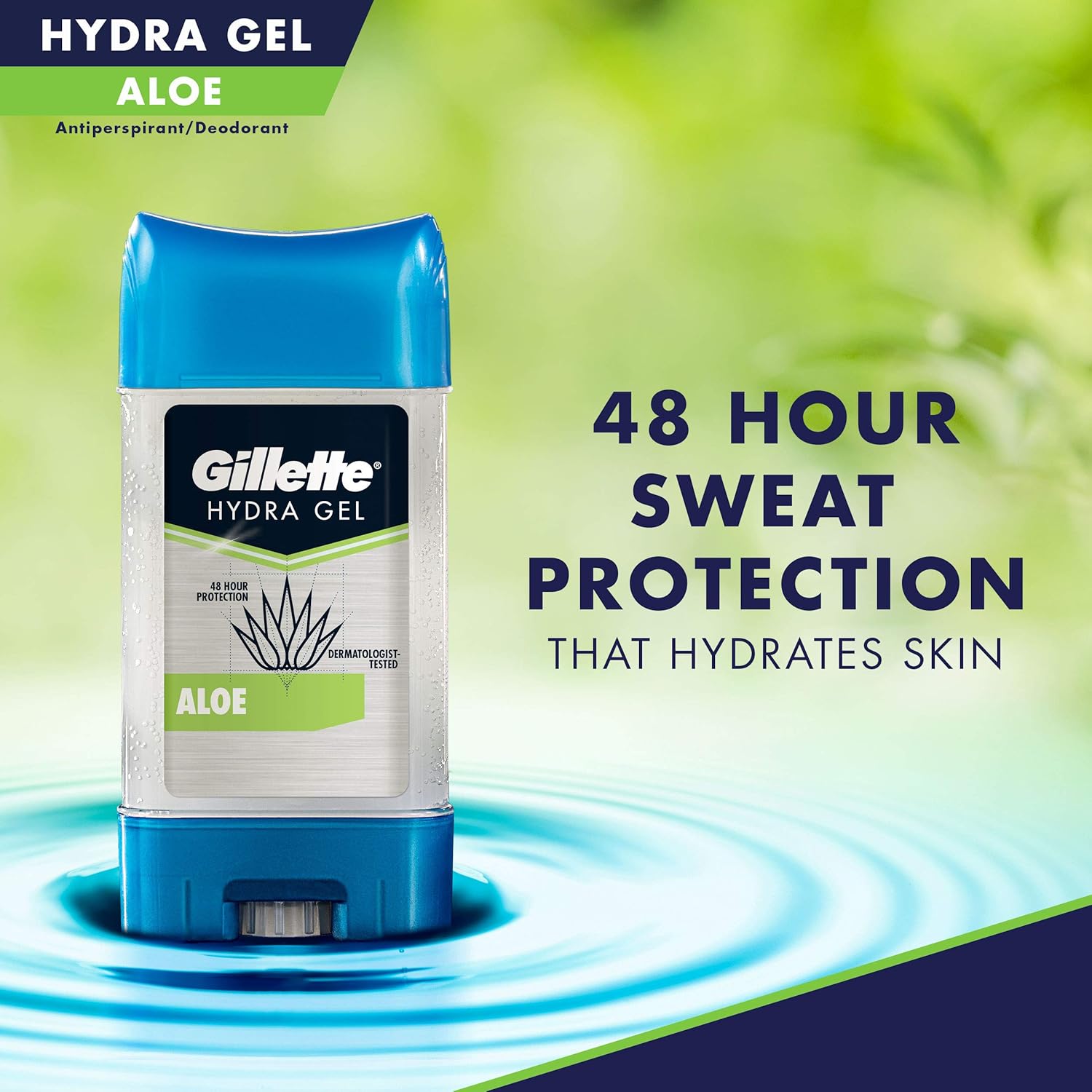 Gillette Antiperspirant Deodorant for Men, Hydra Clear Gel With Aloe, 3.8 Oz, Pack Of 3 : Beauty