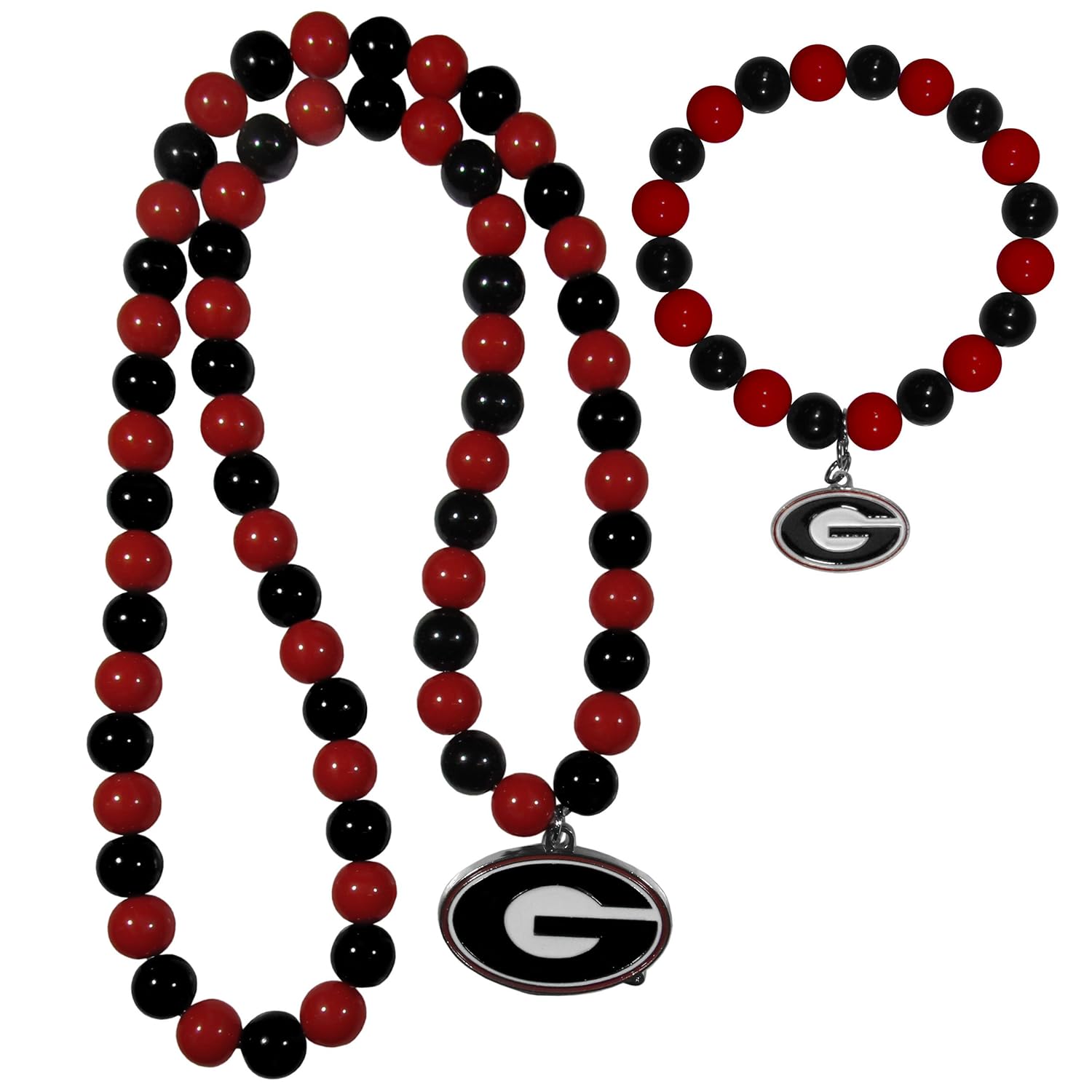 Siskiyou NCAA Womens Fan Bead Necklace and Bracelet Set Siskiyou NCAA Womens Fan Bead Necklace and Bracelet Set