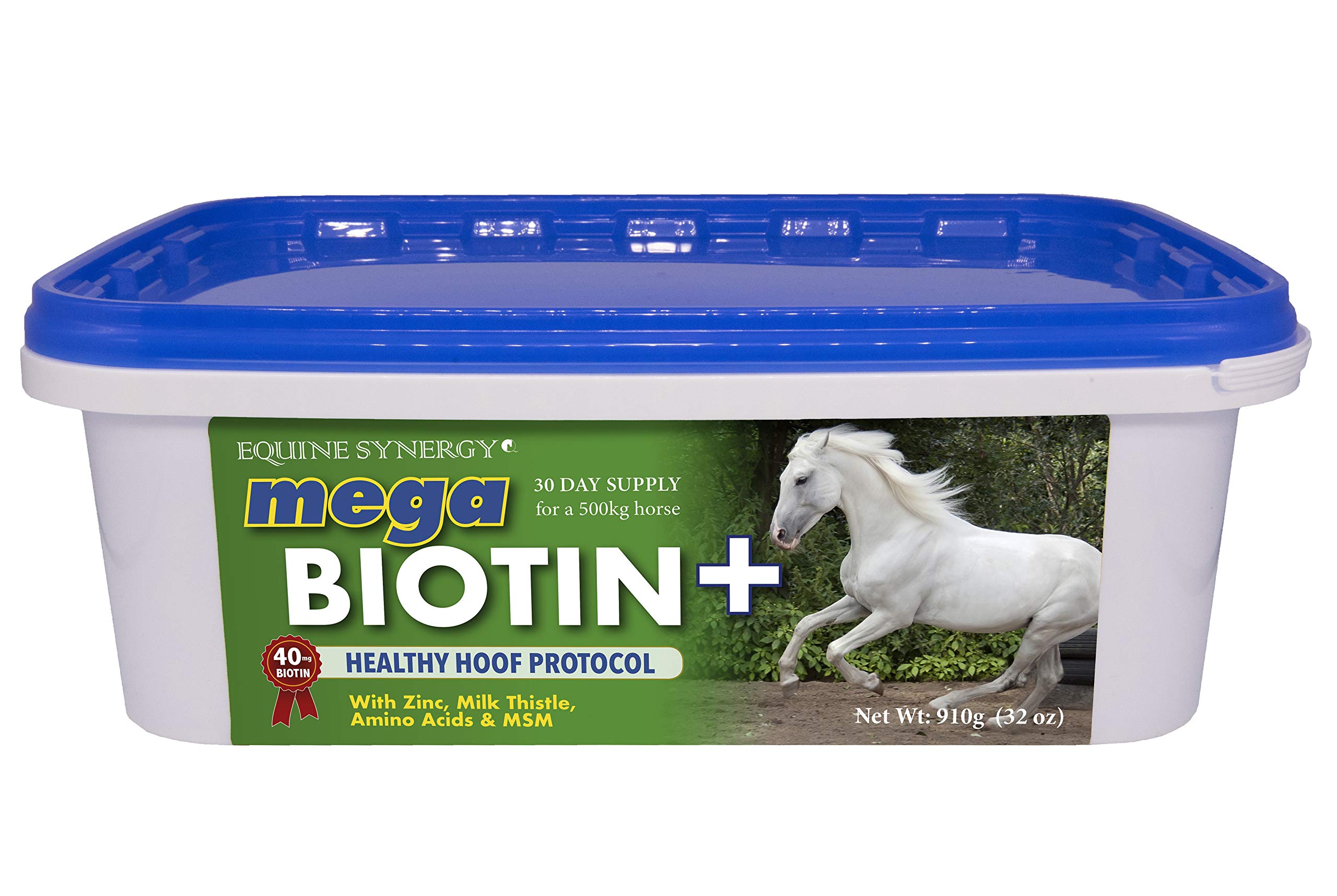 Equine Synergy MEGA BIOTIN + Maximum Biotin (40mg), Concentrated Hoof Formula for Hooves