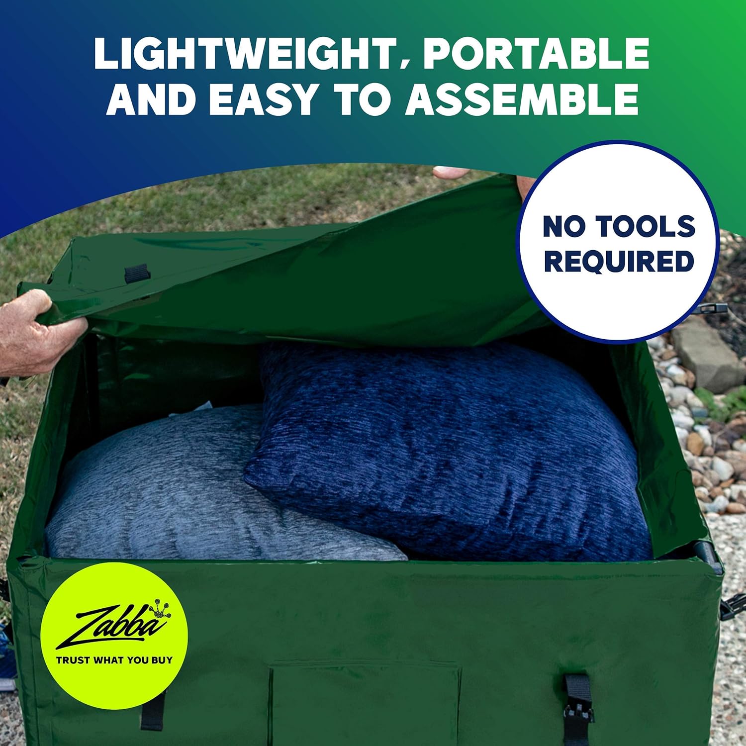 YardStash YSSB02 Outdoor Storage Deck Box, Medium, Green : Garden & Outdoor