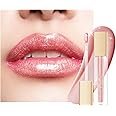 Oulac Nude Shimmer Liquid Lipstick High-Shine Glitter Lip Gloss for Women Shimmer Non-Sticky Glossy Finish Liquid Lipstick Hydrating Lip Gloss Fuller-looking Lip Makeup Vegan & Cruelty-Free 03