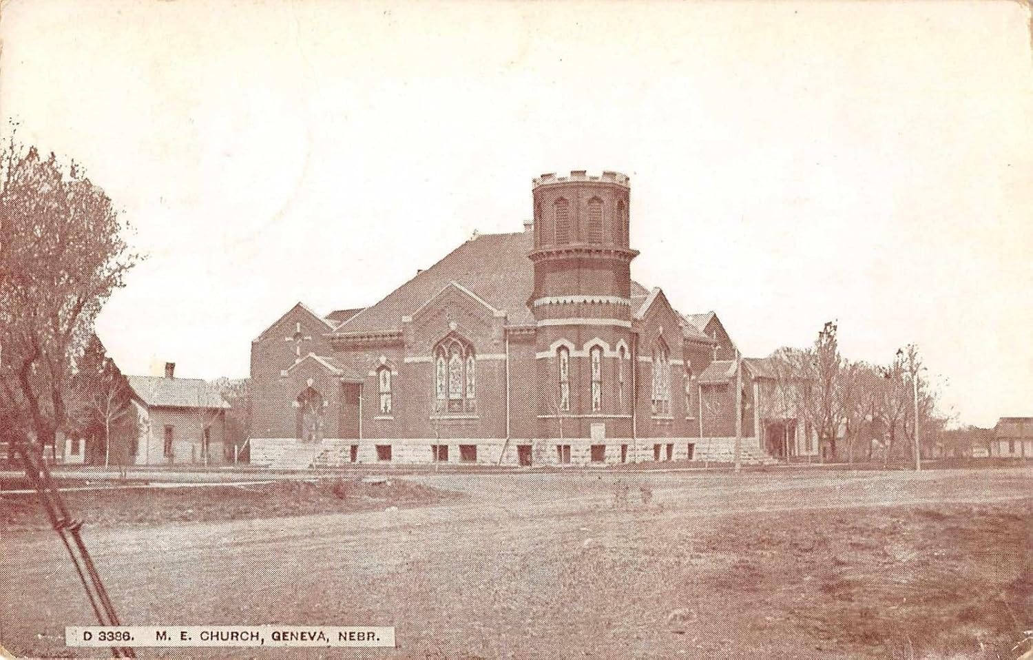 Geneva Nebraska M.E. Church Antique Postcard J36829 at Amazon's Entertainment Collectibles Store