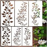 yhslmh Large Vine Stencils for Painting on Wood Wall 16 Inch Reusable Branches Layering Leaf Leaves Stencils for Crafts Canvas Furniture Wall Drawing Card Making Pattern Decorative (6 Large Vine)