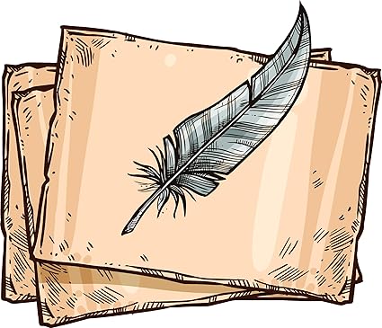 Amazon Com Beautiful Vintage Feather Quill Pen Cartoon Art Vinyl