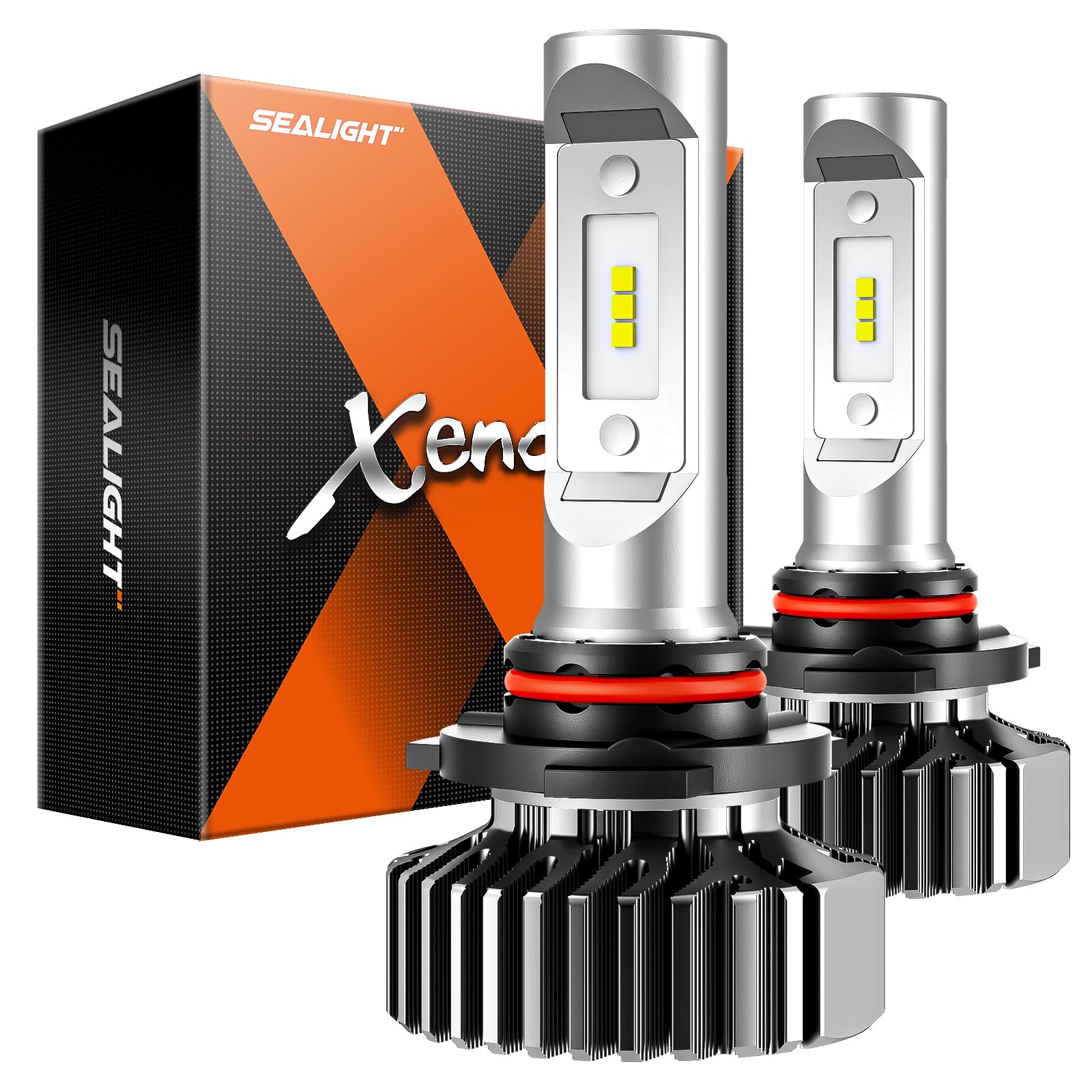 SEALIGHT 9006/HB4 Bulbs, 9006 Light Powersports bulbs 6 times Super Brighter 9006 Bulbs 30,000LM HB4 Light, 6000K White, Non-Polarity, Packs of 2 Image