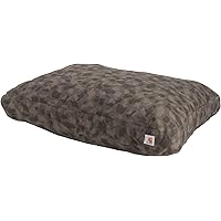 Carhartt Firm Duck Dog Bed, Durable Canvas Pet Bed with Water-Repellent Shell, Medium, Tarmac Duck Camo