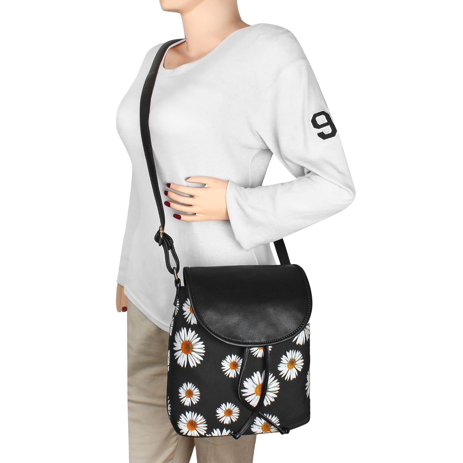 lychee bags canvas/pu amie sling bag for girls