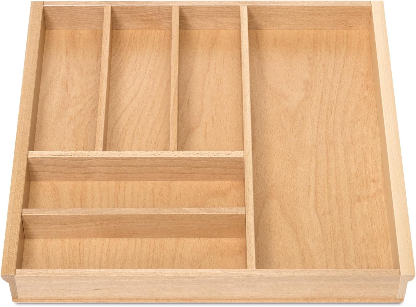 BEECH Cutlery Tray for Drawer 60 cm e.g. Nobilia from 2013 (473 x 797 mm) Wooden Cutlery Tray