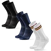 DANISH ENDURANCE Cycling Socks, Crew Length, Breathable, Cushioned, Biking Socks for Men & Women, 3 & 5-Pack