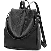 GAEKEAO Women Backpack Purse PU Leather Anti-theft Casual Shoulder Bag Convertible Large Satchel Bags for Travel Casual Work