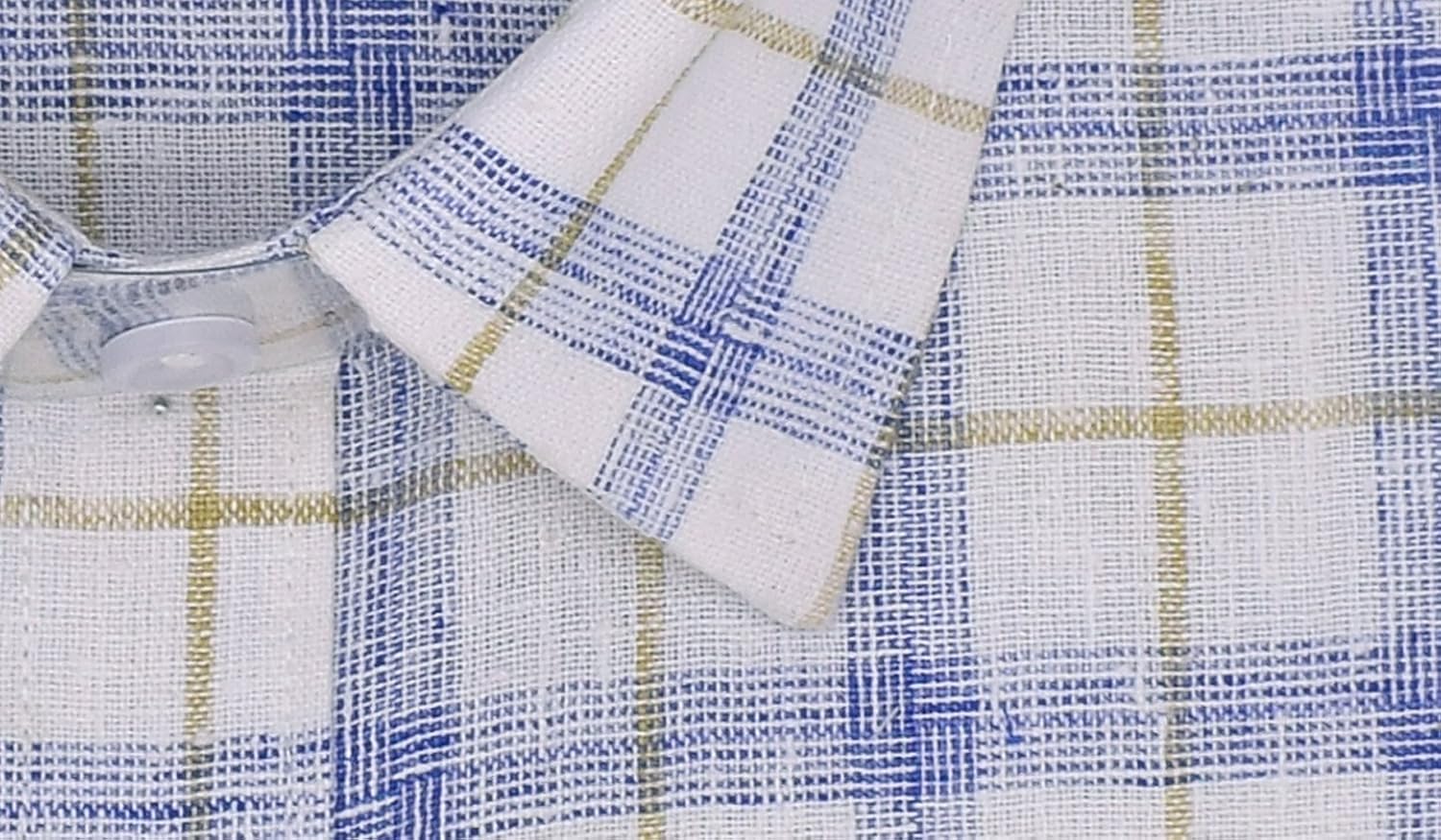 arihant men's checkered half sleeves reguler fit cotton linen formal shirts