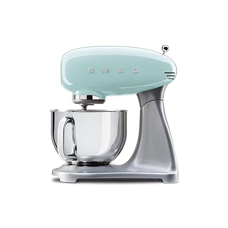 SMEG Elektrische Multifunktions-Küchenmaschine SMF01PGEU, Aluminum pastellgrün