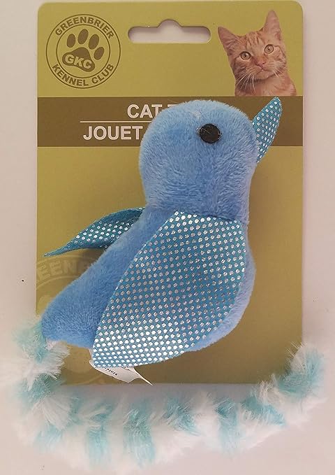 blue bird cat toy