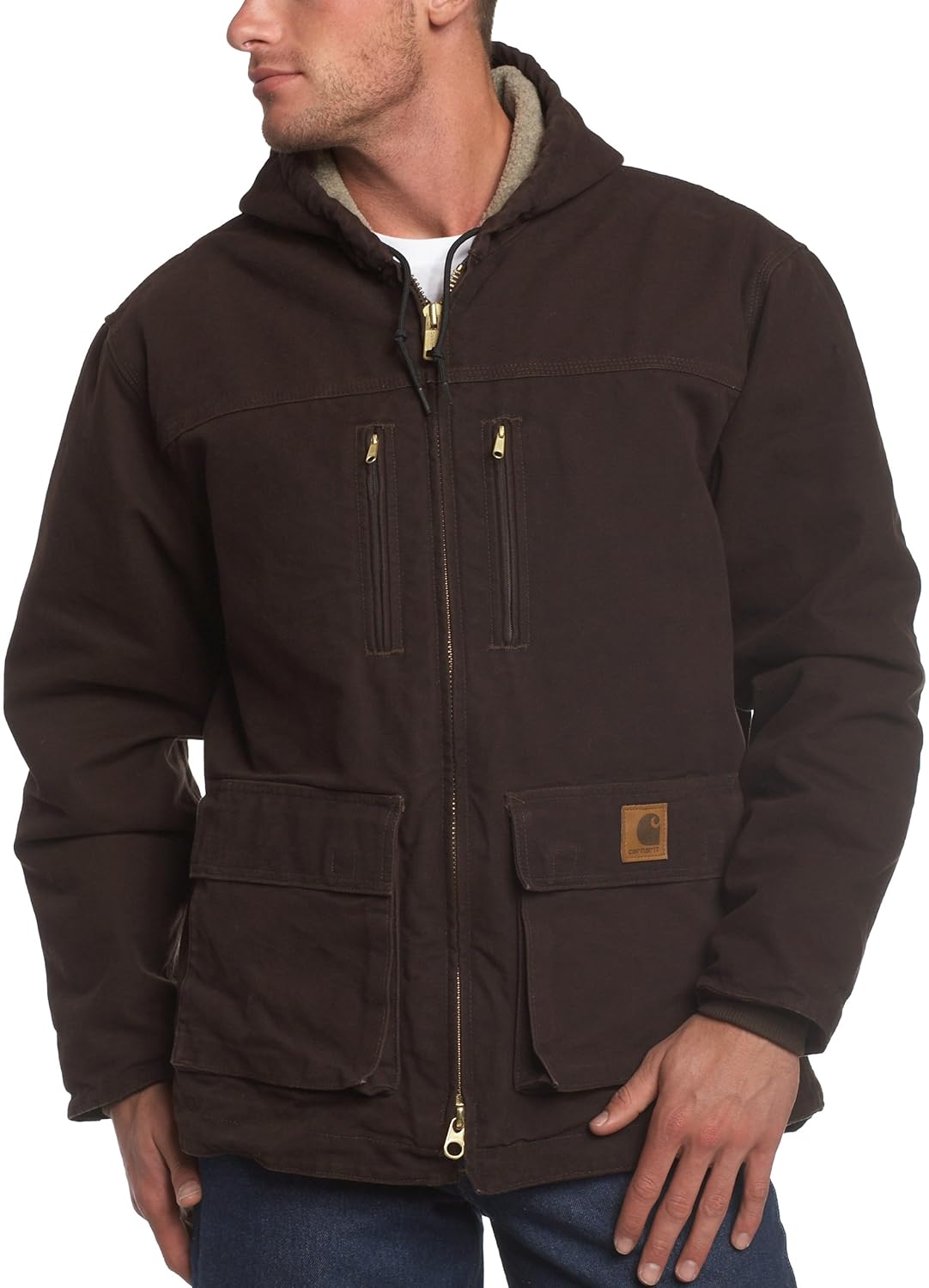 Carhartt Men's Jackson Coat Sherpa Lined Sandstone C95